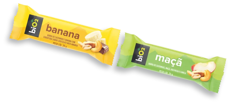 biO2 Barras Nuts Banana e Maça