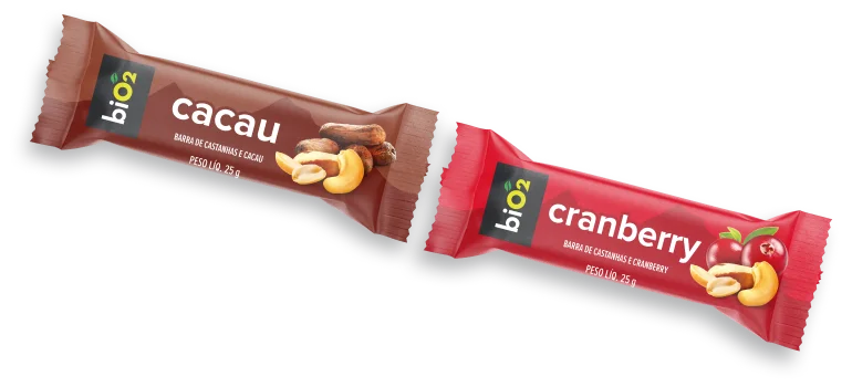 biO2 Barras Nuts Cacau e Cranberry