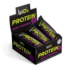 Barra de Proteína Sabor Açaí & Banana Vegana Sem Glúten biO2 45 g