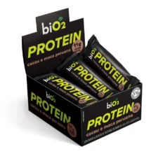 Barra de Proteína Sabor Cacau e Maca Peruana Vegana Sem Glúten biO2 45 g
