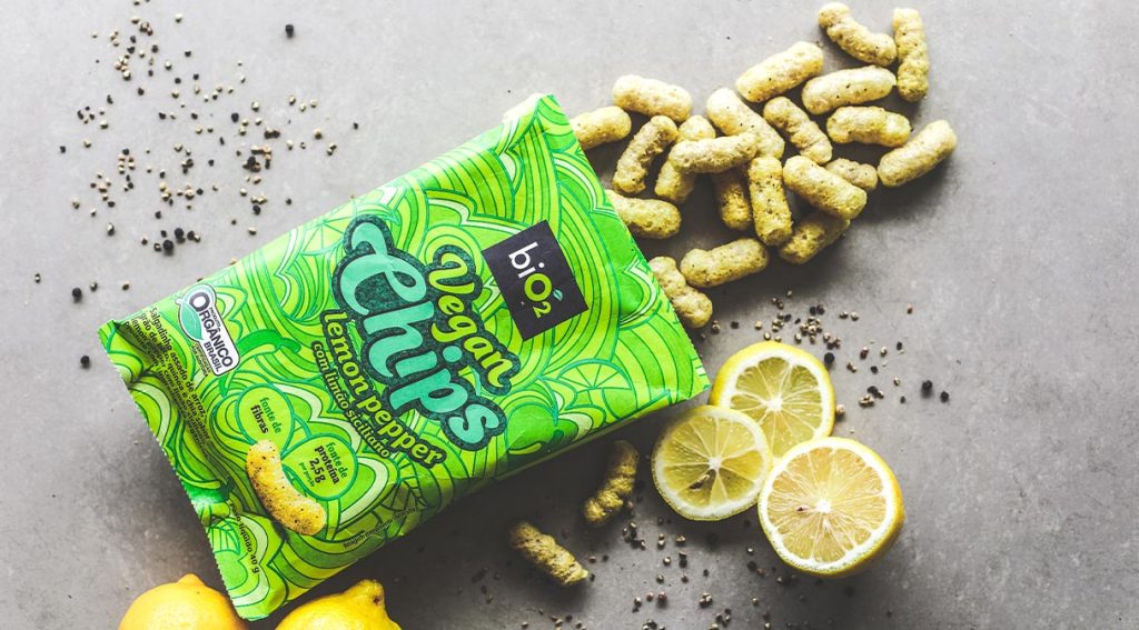 Salgadinho Orgânico Sem Glúten Lemon Pepper biO2 Vegan Chips 40 g biO2
