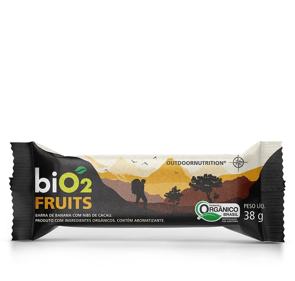 Barra Orgânica de Banana com Nibs de Cacau biO2 Fruits 38 g - biO2