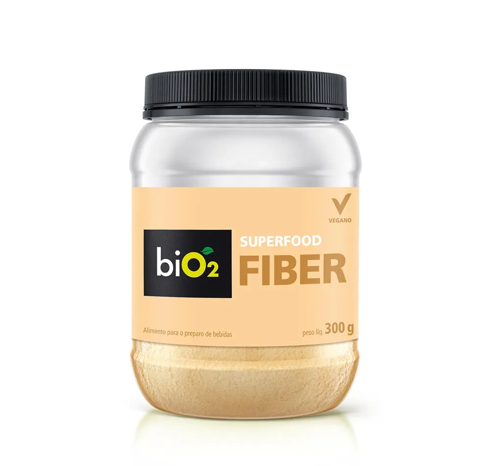 Suplemento Alimentar de Fibras Vegano biO2 Superfood Fiber 300 g