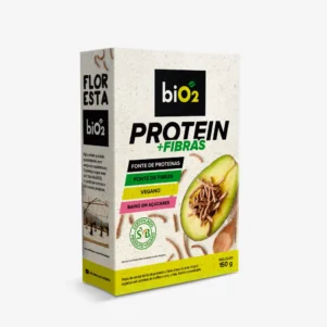Cereal Matinal Proteico e com Fibras biO2, linha Protein & Performance, vegano e sem glúten, alto teor de proteína e fibras, embalagem de 150 gramas.