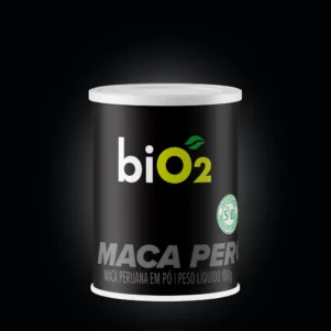 Maca Peruana em pó biO2, linha Protein & Performance, vegano e sem glúten, Suplemento para performance, pote de 100 gramas