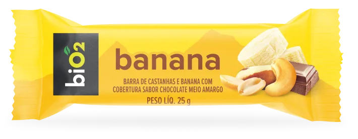 Barra Orgânica de Banana com Nibs de Cacau biO2 Fruits 38 g - biO2