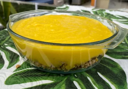 Receita de escondidinho vegano de mandioquinha com proteína texturizada de soja