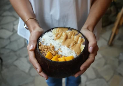 Receita proteica, super antioxidante, refrescante e fácil de fazer. Perfeita para deixar seu café da manhã mais nutritivo.