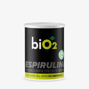 Espirulina em pó biO2, linha Protein & Performance, vegana e sem glúten, Suplemento para performance, pote de 100 gramas