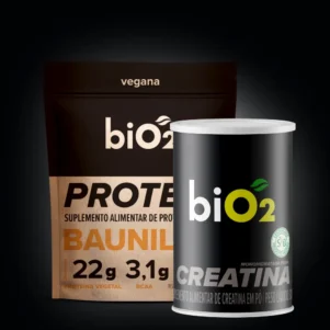 Combo biO2 Protein 908g sabor Baunilha mais Creatina Monohidratada Pura 300g