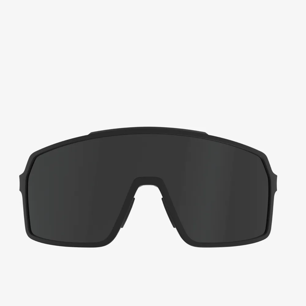óculos de sol esportivo HB na cor preta, nome do modelo Grinder Matte foto frontal
