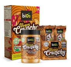 Combo Cereal Matinal Pasta de Amendoim e Barra biO2 Vegan Crunchy