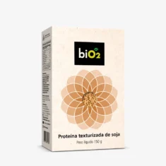 Proteína texturizada de soja biO2 Vegana e Sem Glúten, embalagem com 150 gramas