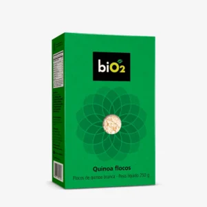 Quinoa em flocos biO2 Vegana e Sem Glúten, embalagem com 250 gramas