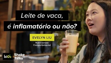 Evelyn Liu, nutricionista comportamental, durante gravação do biO2 Shake Talks
